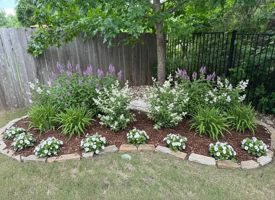 A native front yard render shared by a Pollinator Patch user in Plano, TX